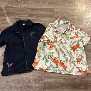 Set of 2 Old Navy Short Sleeve Button Down Shirts Size 3